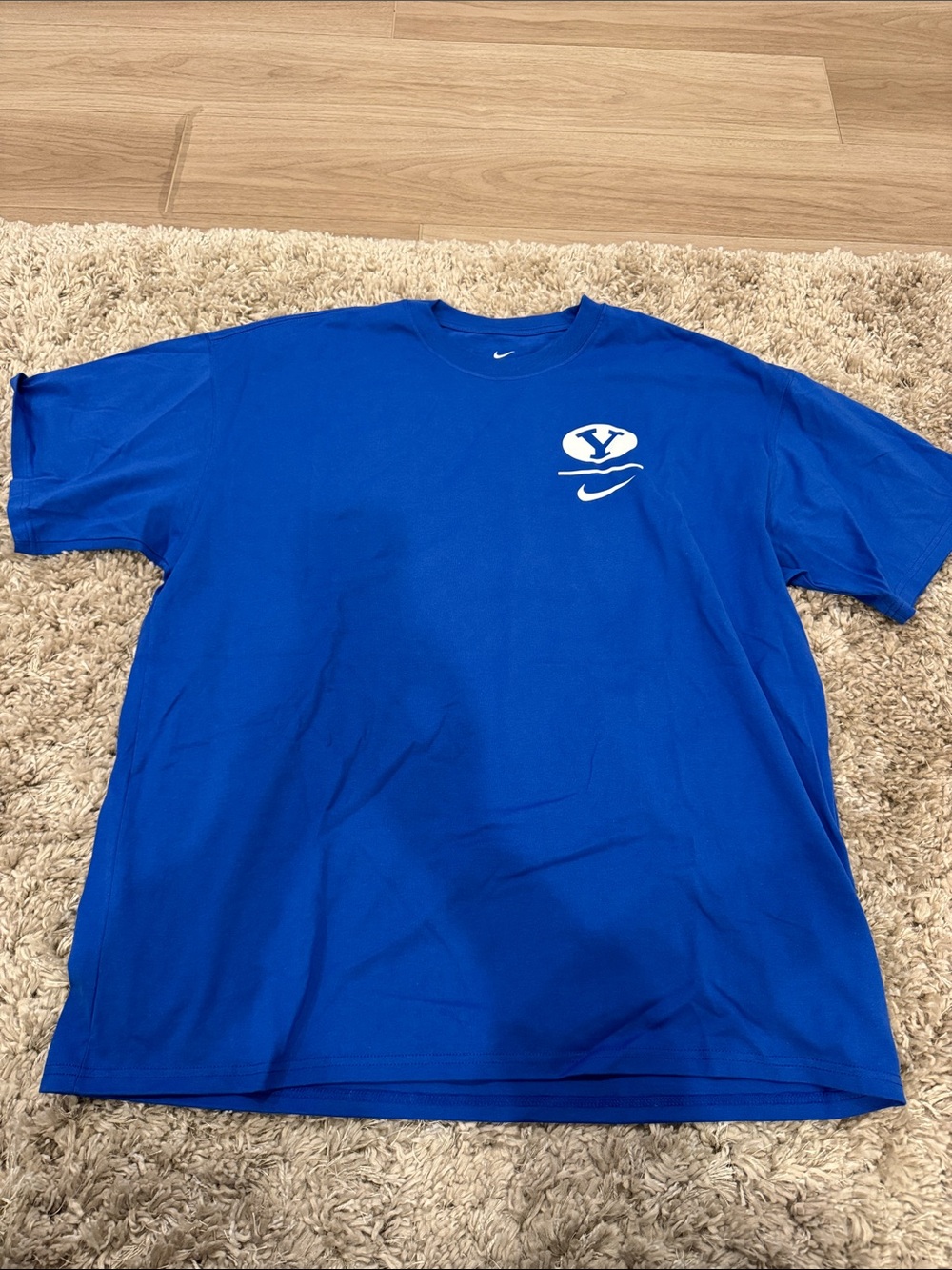 Nike Royal Blue BYU Short Sleeve Logo Tee
